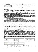 Đề thi chọn học sinh giỏi Sinh học 12 (Có đáp án) - Năm học 2014-2015 - Sở GD & ĐT Vĩnh Phúc